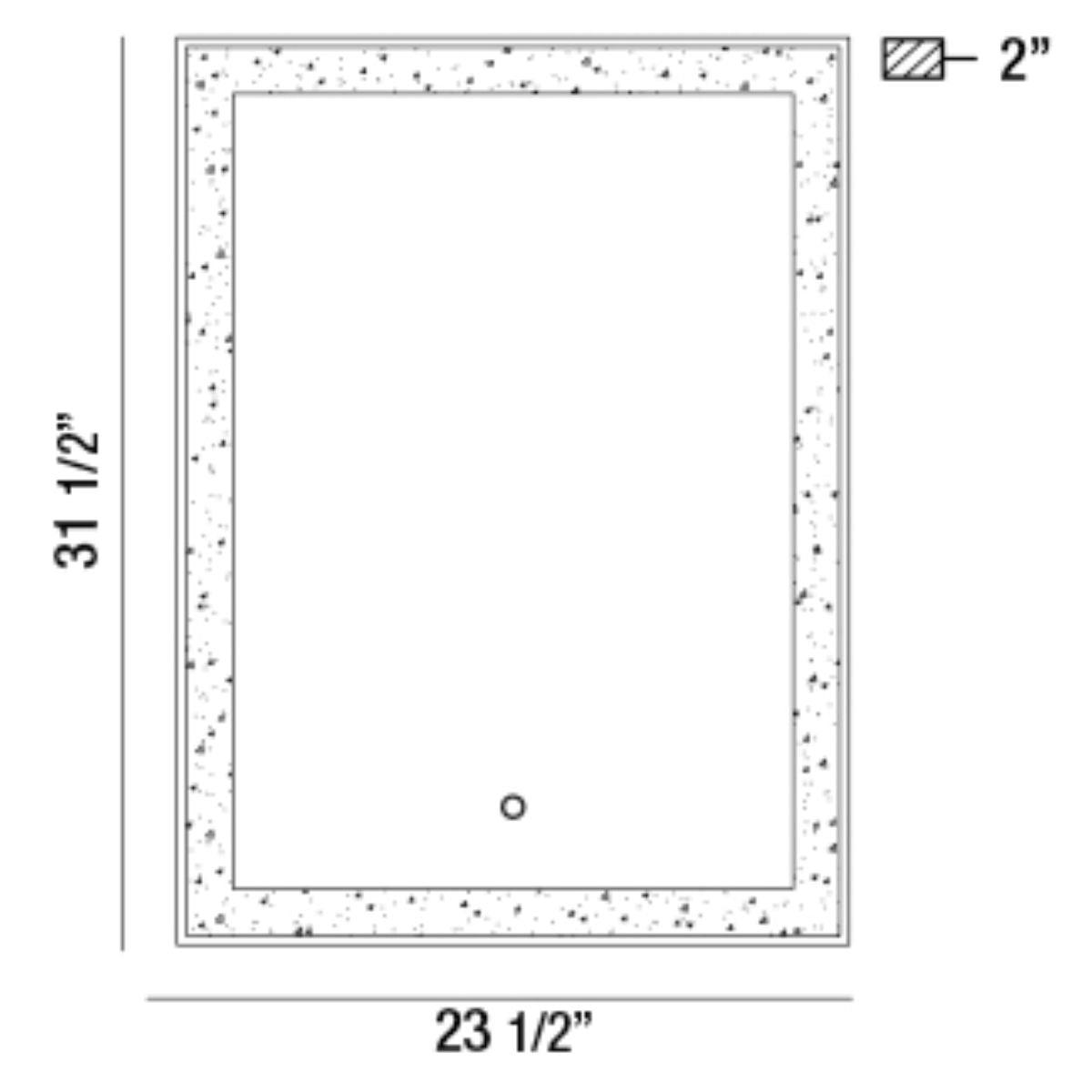 Silvana 24 In x 32 In. LED Wall Mirror - Bees Lighting