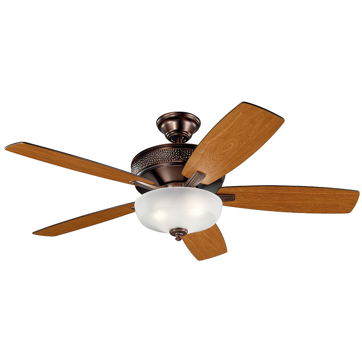 Monarch II Select 52 Inch Oil Brushed Bronze Ceiling Fan with Light Kit and Wall Control - Bees Lighting