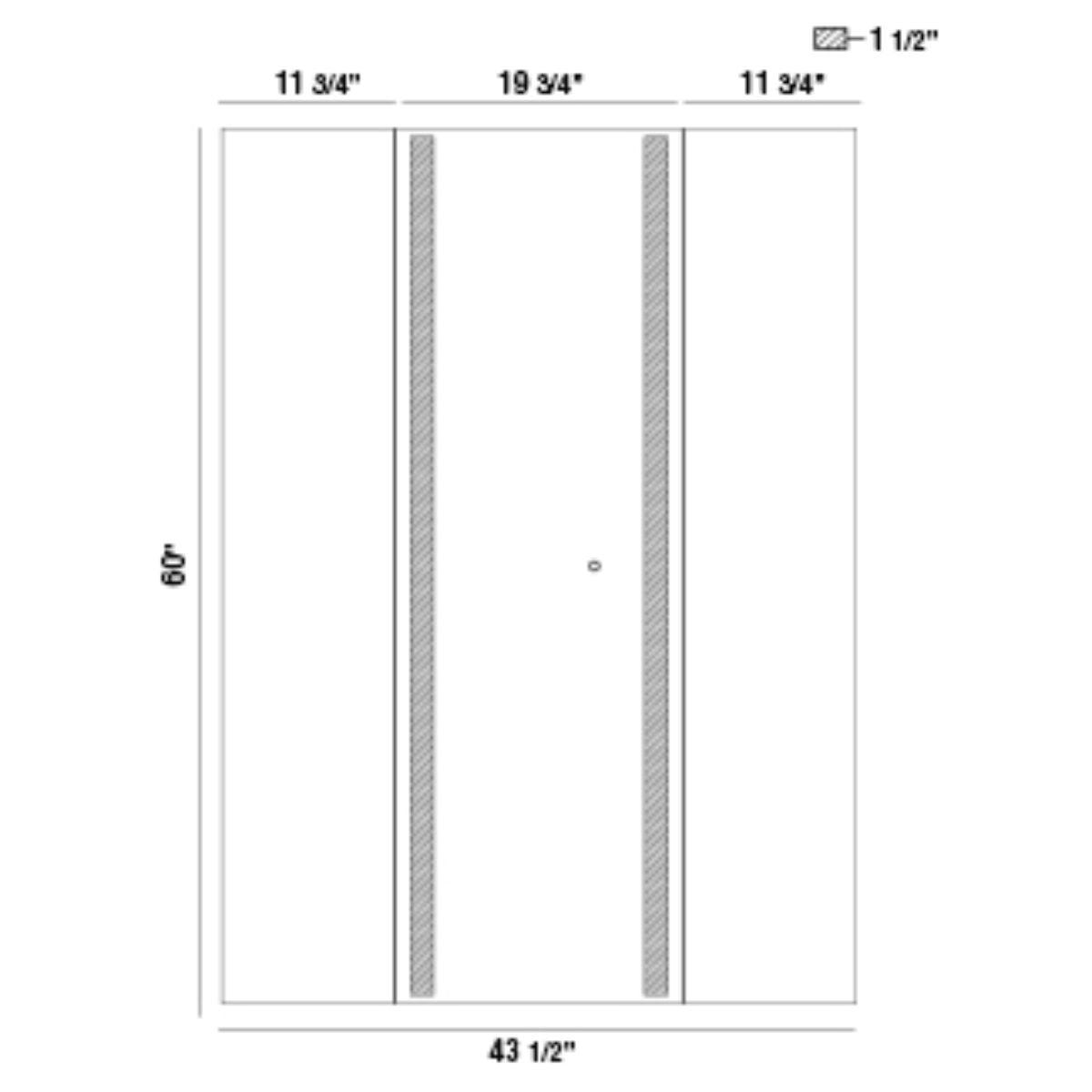 Trias 44 In x 60 In. LED Wall Mirror - Bees Lighting