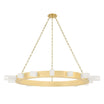 Citrine 49 in. 15 lights LED Chandelier vintage brass Finish - Bees Lighting