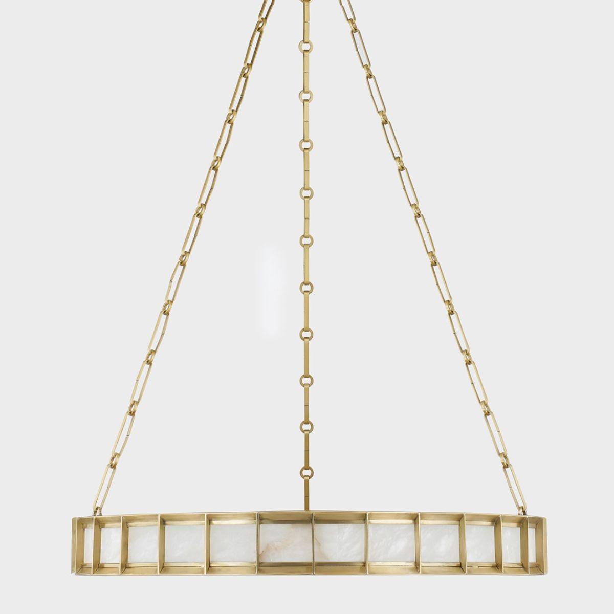 Leda 30 in. LED Chandelier vintage brass Finish - Bees Lighting