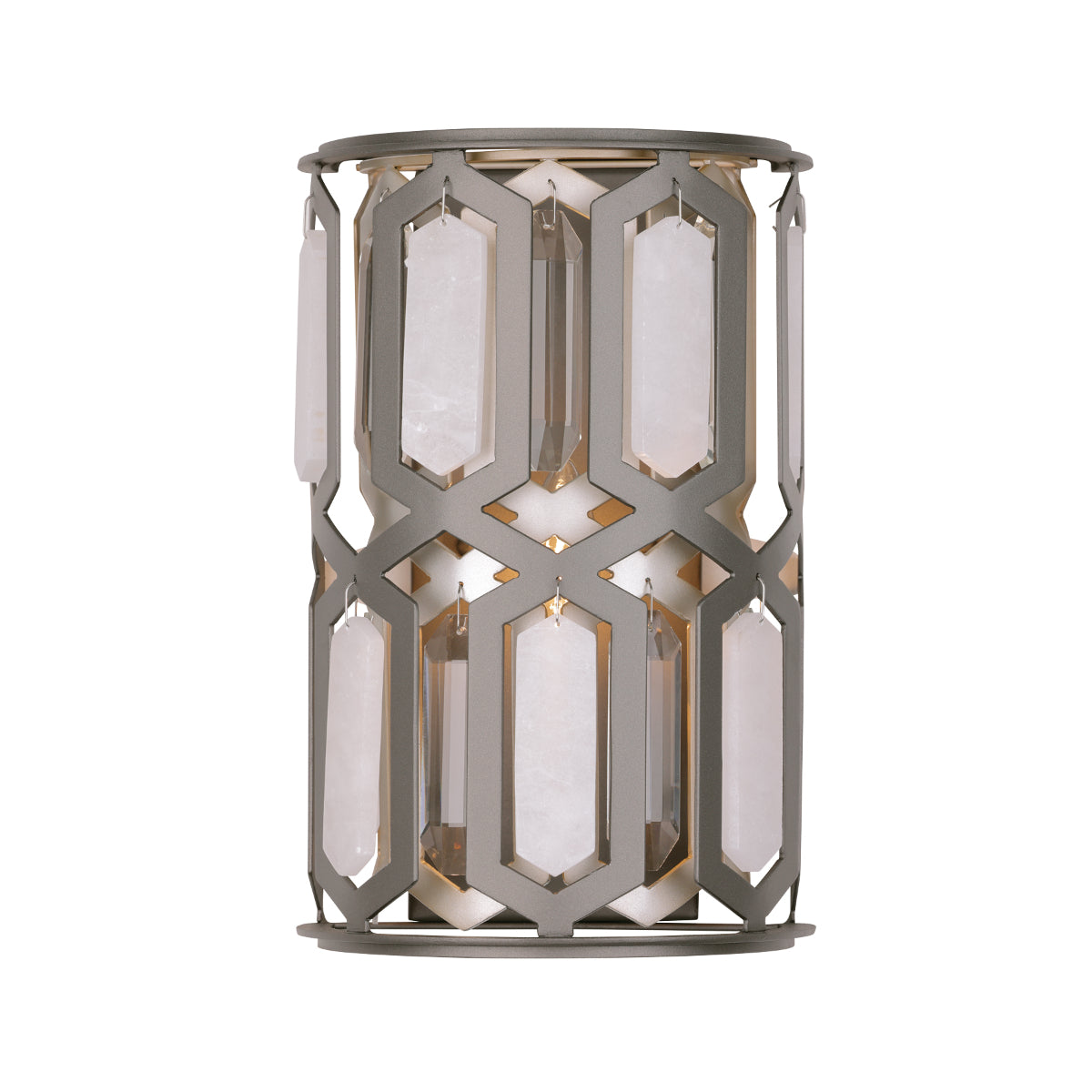 Hexly Wall Sconce Silver Finish