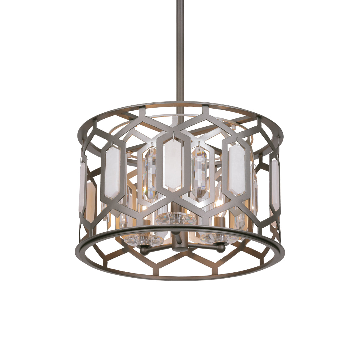 Hexly Pendant Light Silver Finish