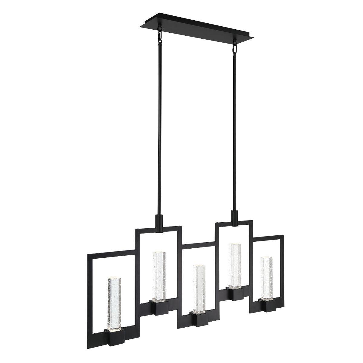 Hanson 39 in. 10 Lights LED Chandelier Black Finish - Bees Lighting