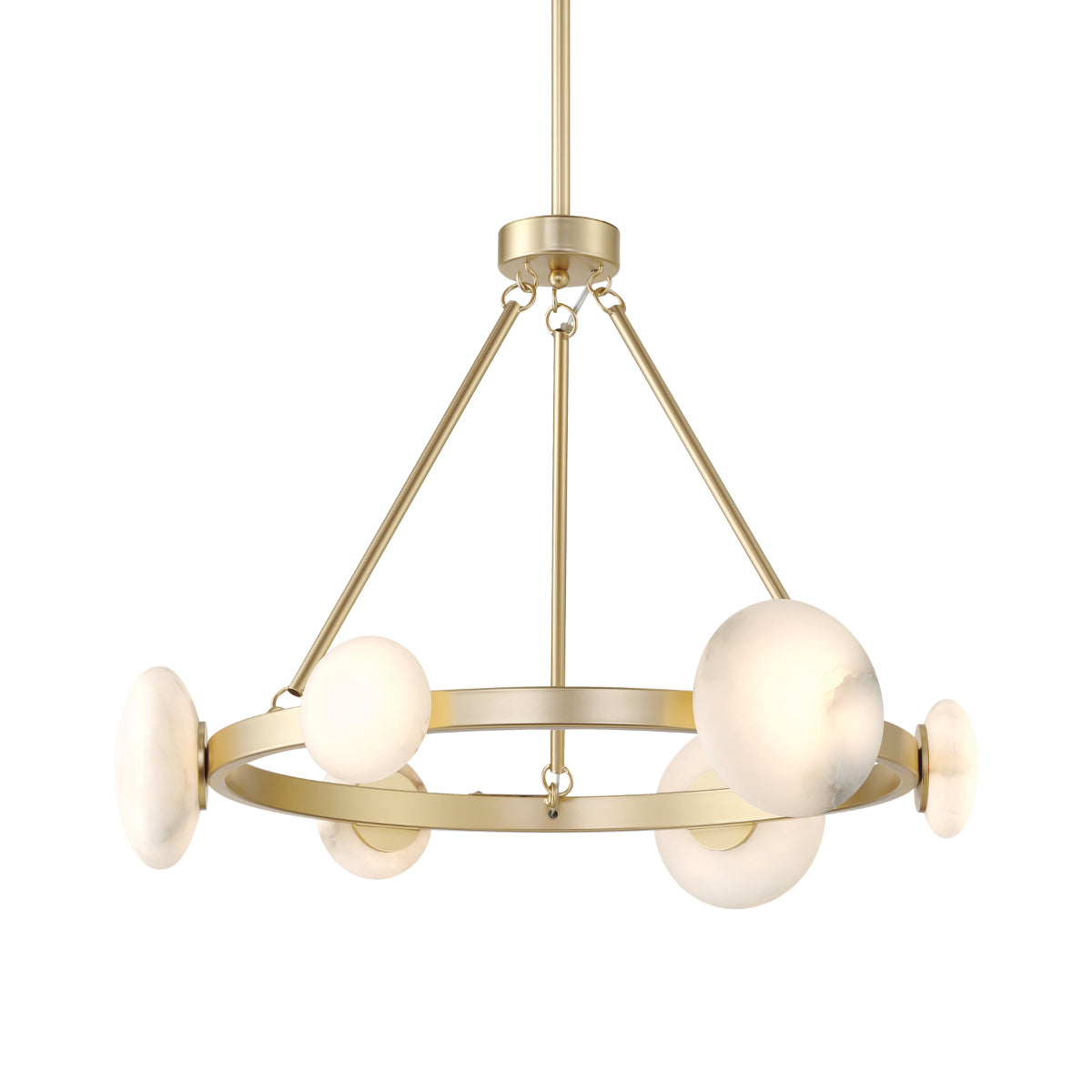 Zill 27" 6 Lights LED Chandelier Gold Finish - Bees Lighting