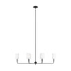 Foxdale 6 Lights LED Chandelier Black finish - Bees Lighting