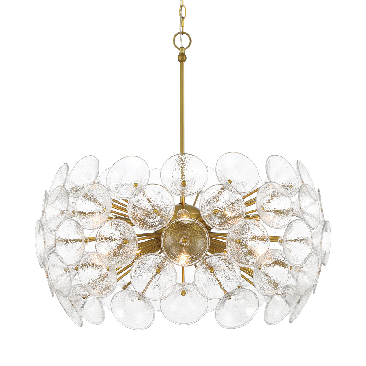 Winter 30" 10 Lights Chandelier Brass Finish - Bees Lighting