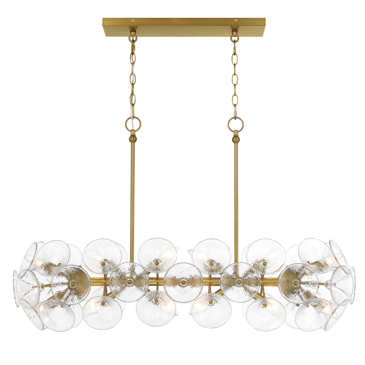 Winter 39" 12 Lights Kitchen Island Brass Finish - Bees Lighting