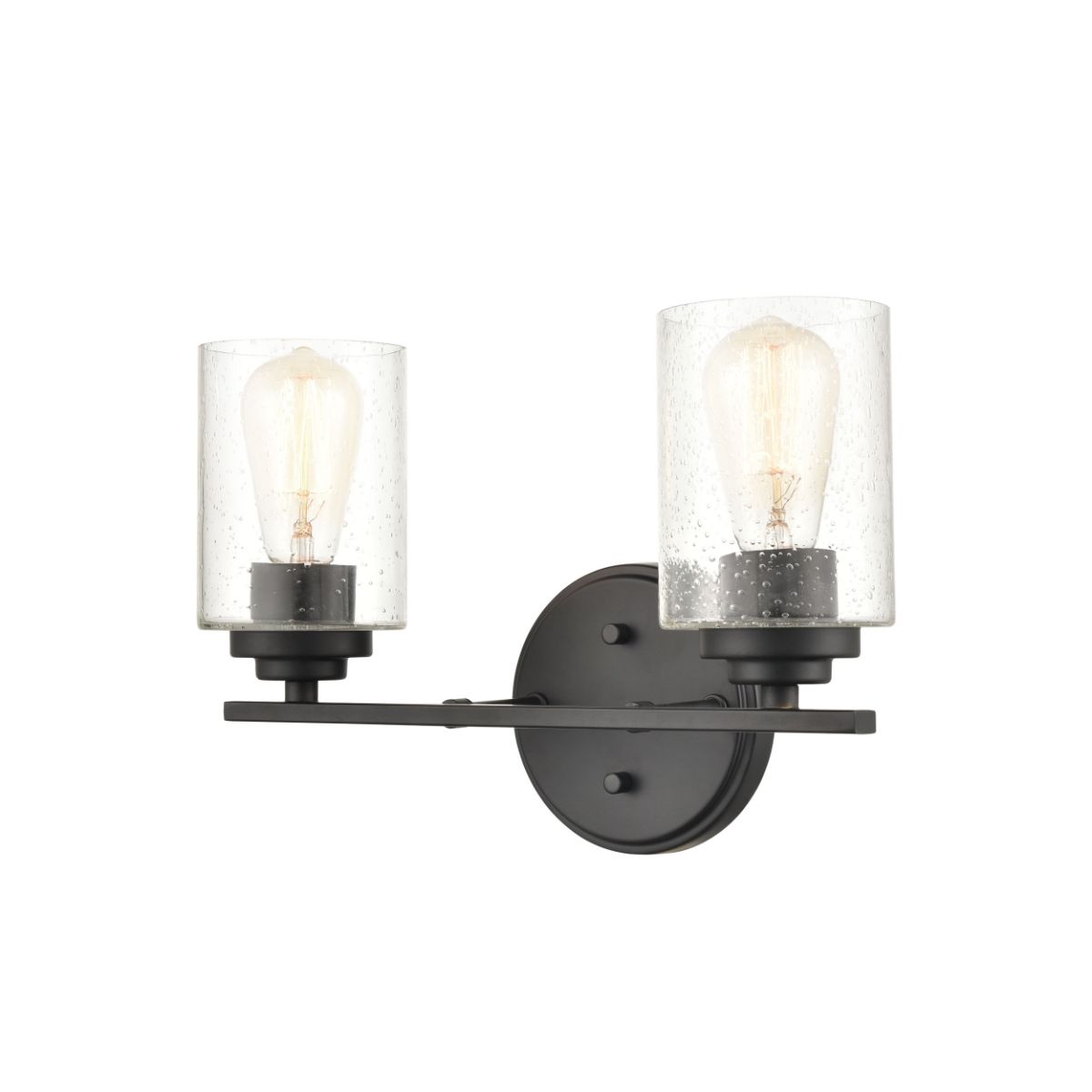 14 in. Vanity Light 2 Lights Black Finish