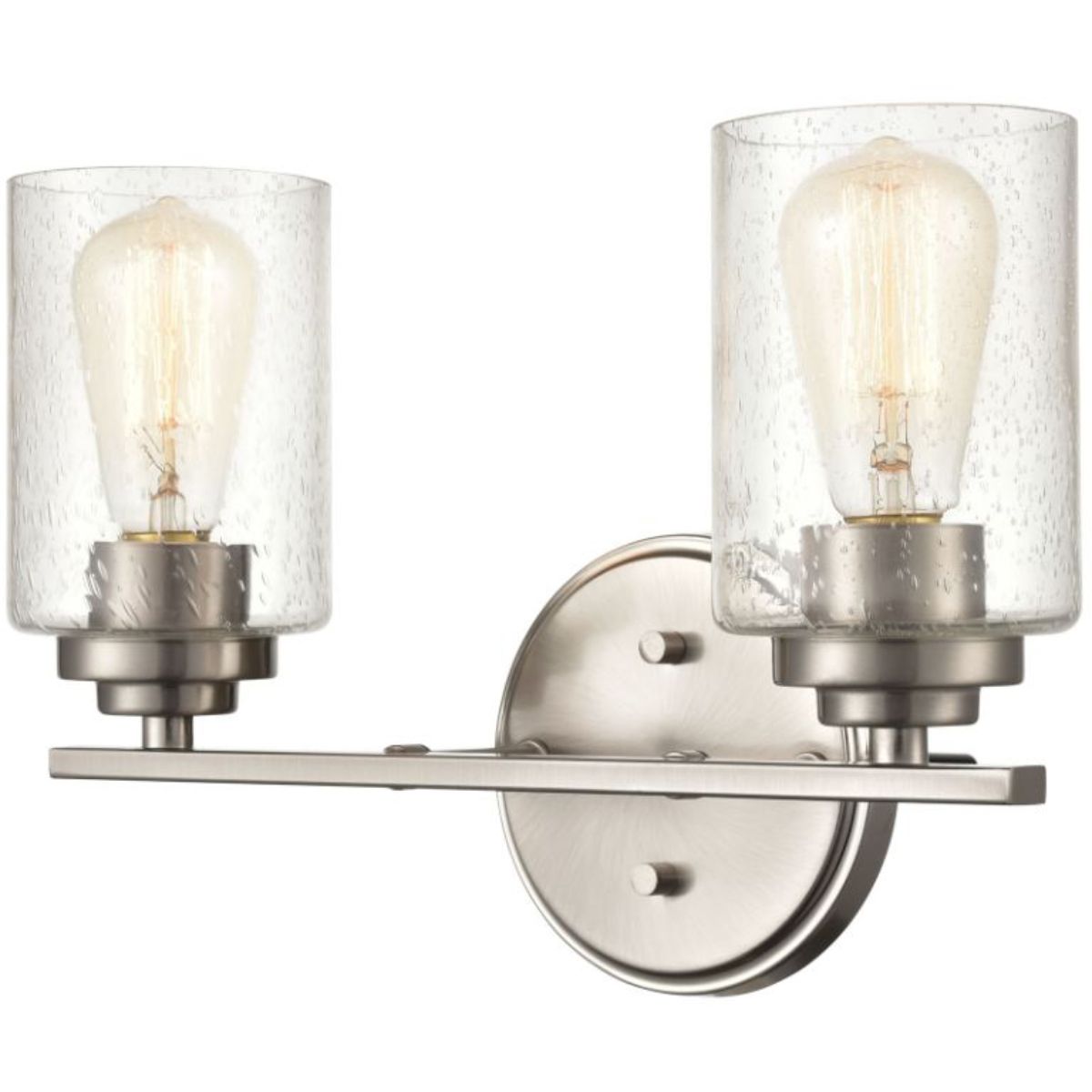 14 in. Vanity Light 2 Lights Nickel Finish