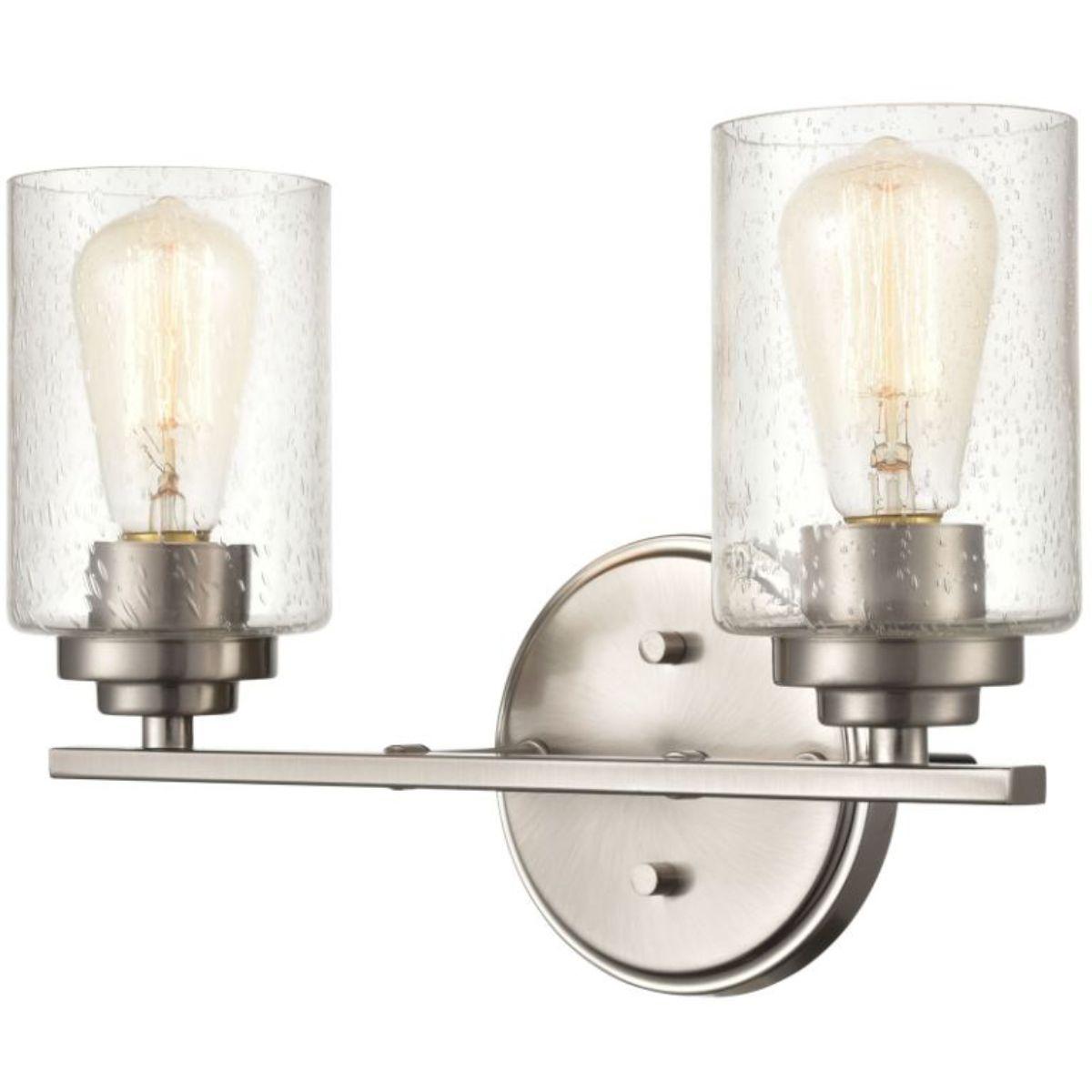 14 in. Vanity Light 2 Lights Nickel Finish - Bees Lighting