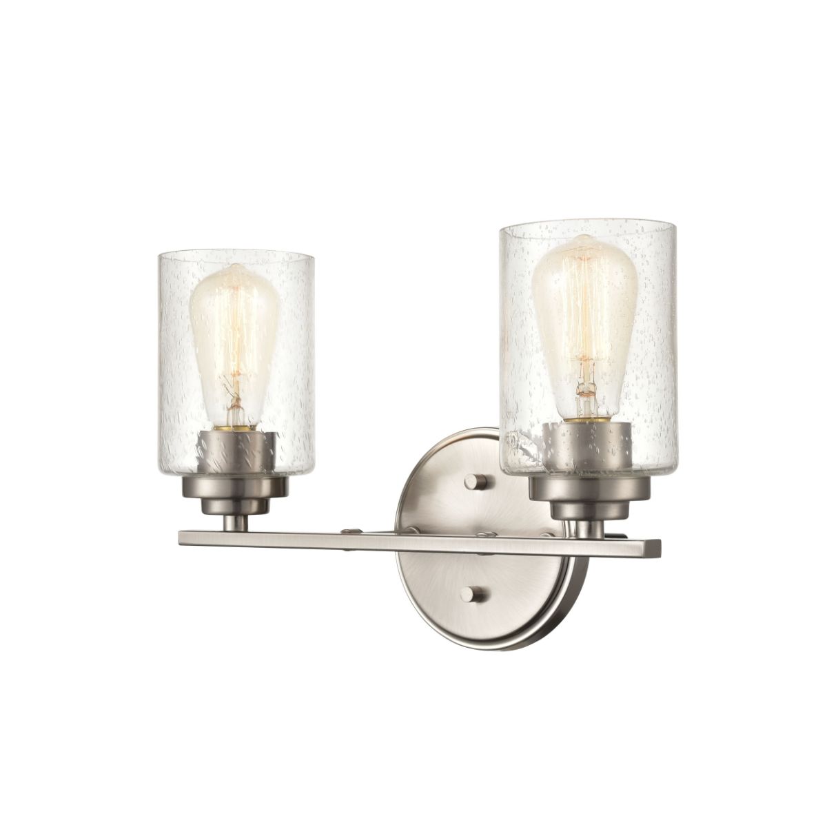 14 in. Vanity Light 2 Lights Nickel Finish