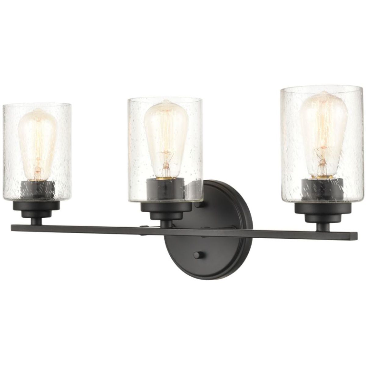 22 in. Vanity Light 3 Lights Black Finish