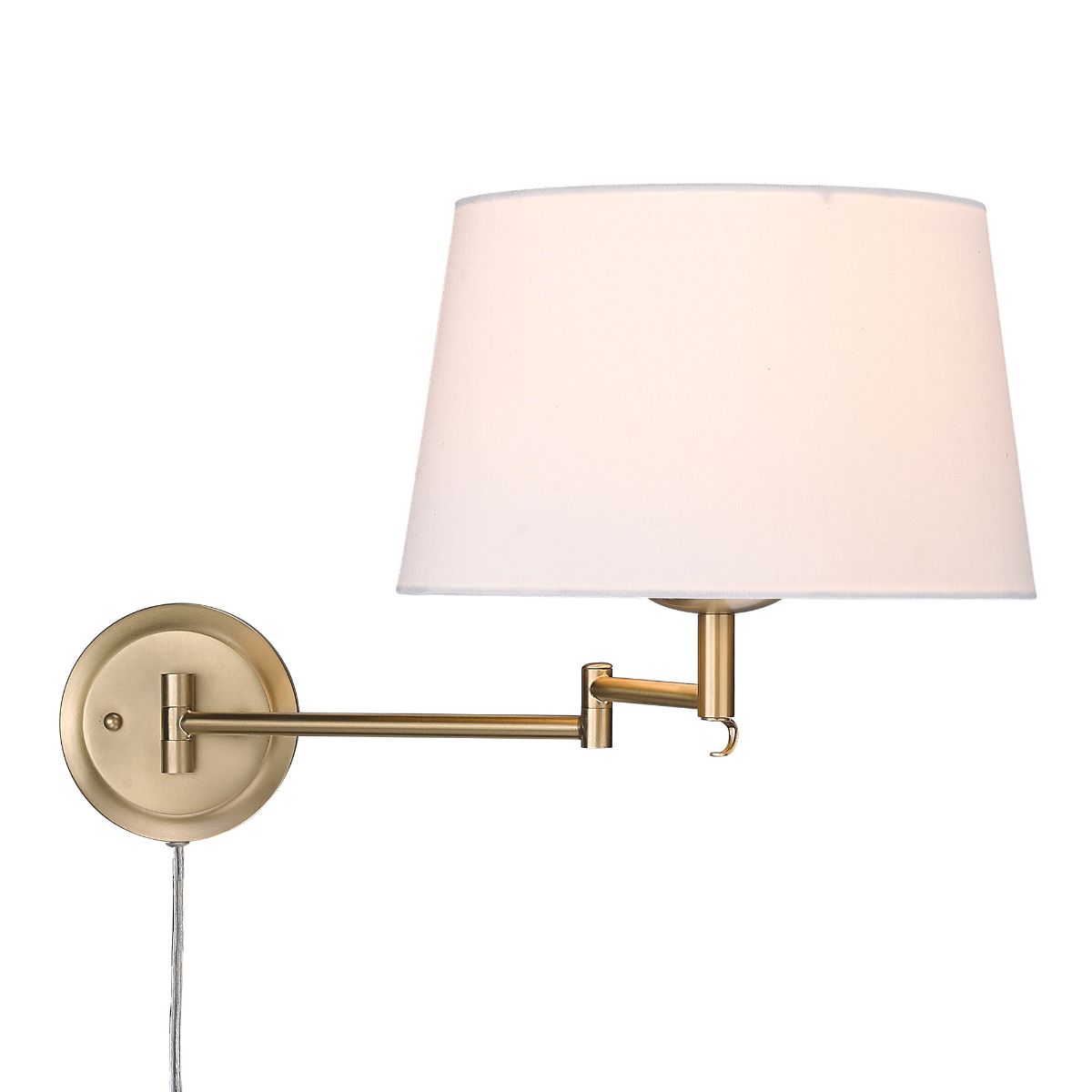 Eleanor 13 in. Wall Sconce Brushed Champagne Bronze Finish with Modern White Shade