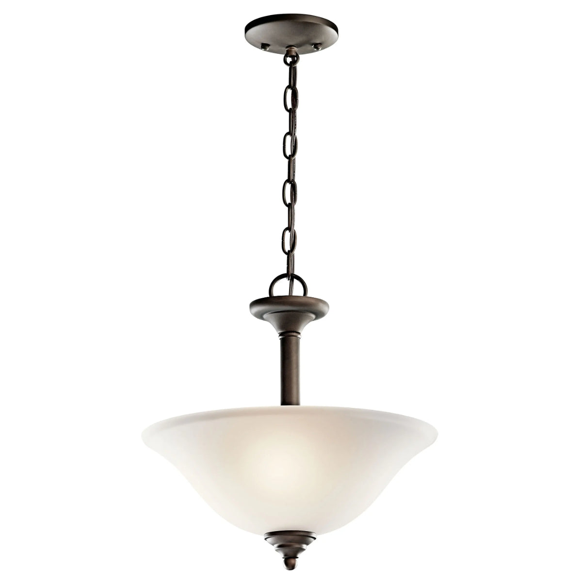 Wynberg 15" 2-Light Convertible Pendant Light, Olde Bronze Finish - Bees Lighting