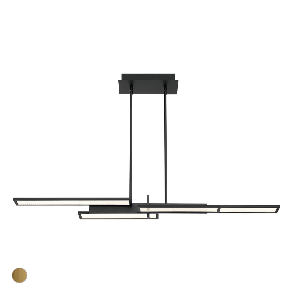 Bayswater 46 in. 4 Lights LED Chandelier Matte Black finish