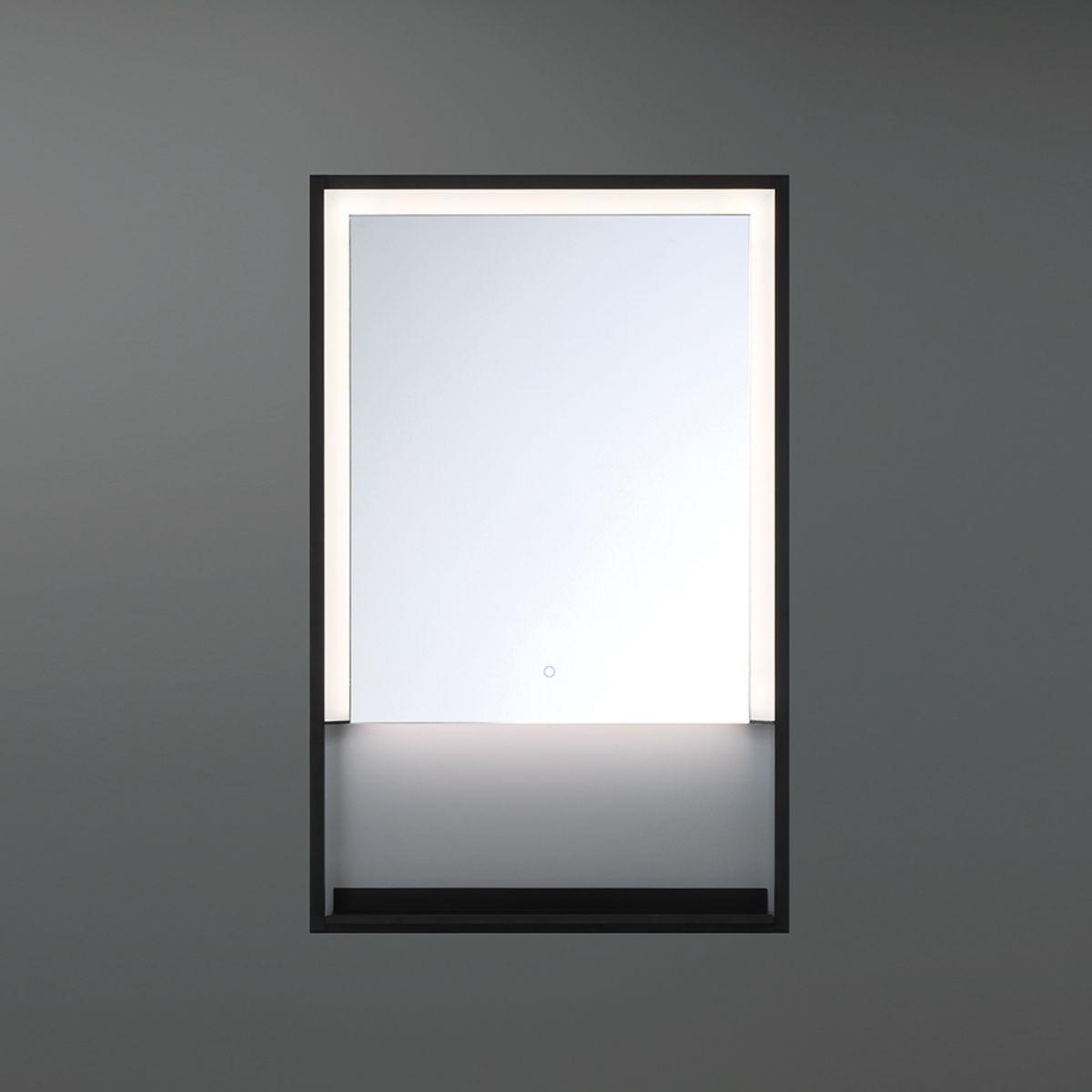 Sayora 20 In x 32 In. Black LED Wall Mirror - Bees Lighting