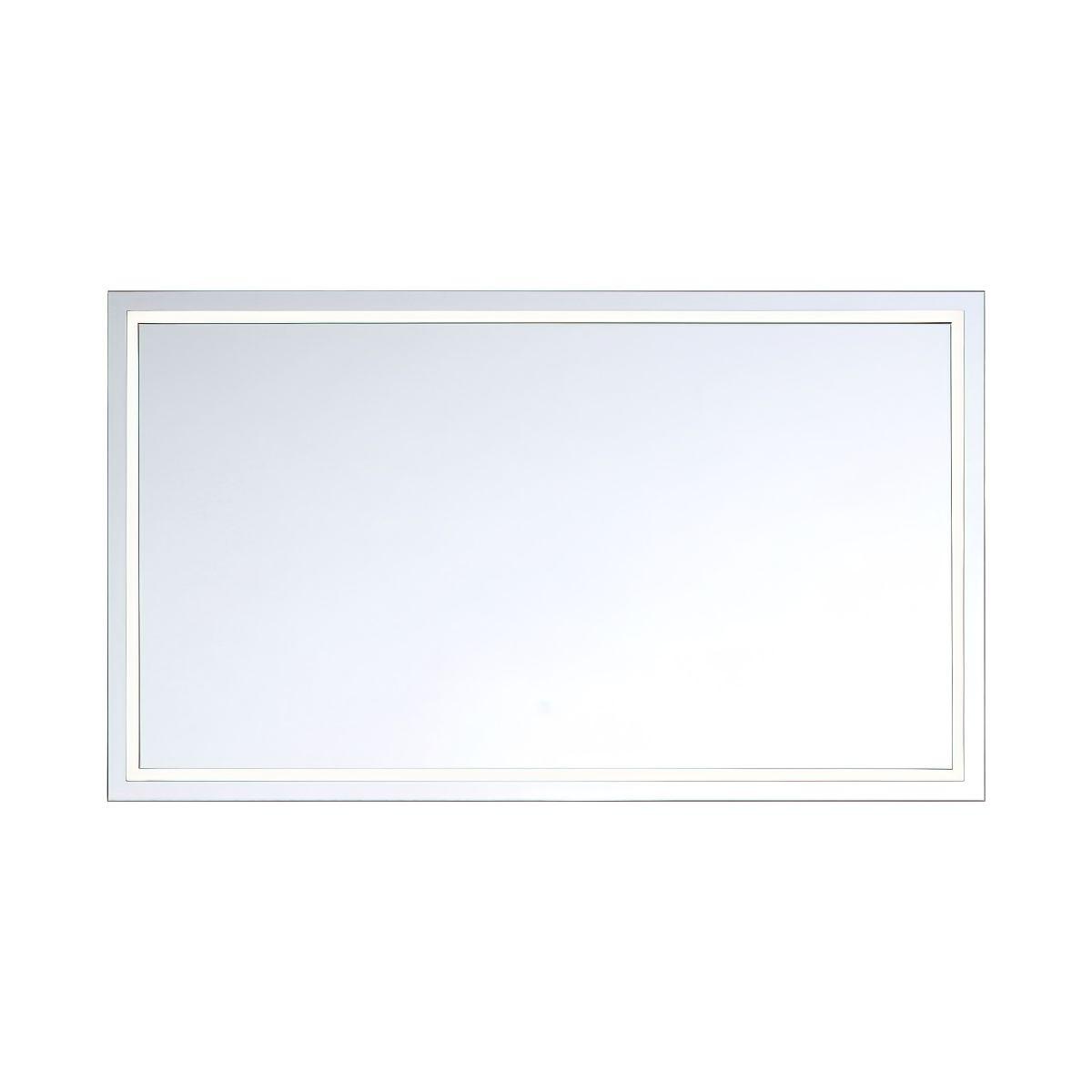 Eris 28 In x 47 In. White LED Wall Mirror - Bees Lighting