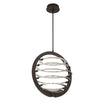 Ombra 22 in. 2 Lights LED Chandelier Bronze Finish - Bees Lighting