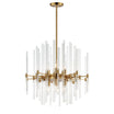 Divine 24 in. 8 Lights Chandelier Gold Finish