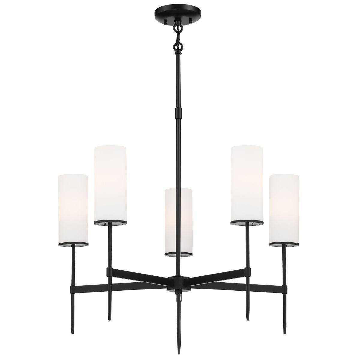 First Avenue 26 in. 5 Lights Chandelier Black finish - Bees Lighting