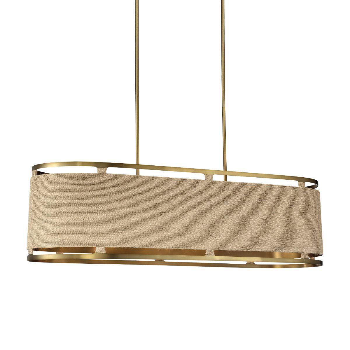 Windward Passage 44 In. 8 Lights Pendant Light Brass Finish - Bees Lighting