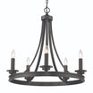 Saldano 5 lights 28 in. Chandelier Black Finish - Bees Lighting