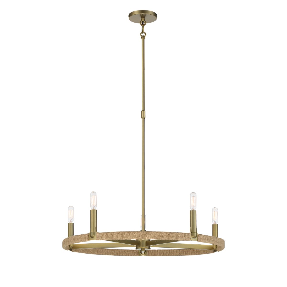 Windward Passage 27 in. 5 Lights Chandelier Brass finish - Bees Lighting