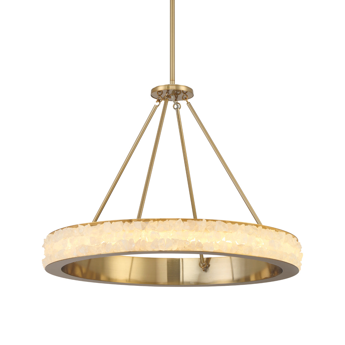 Divinely LED Chandelier Gold Finish