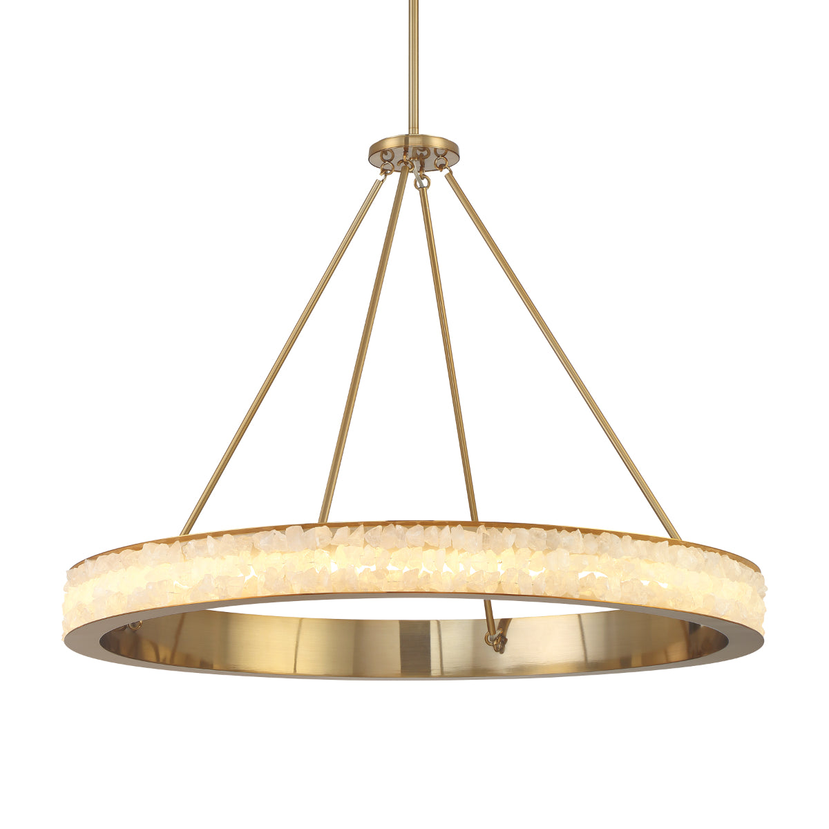 Divinely LED Chandelier Gold Finish