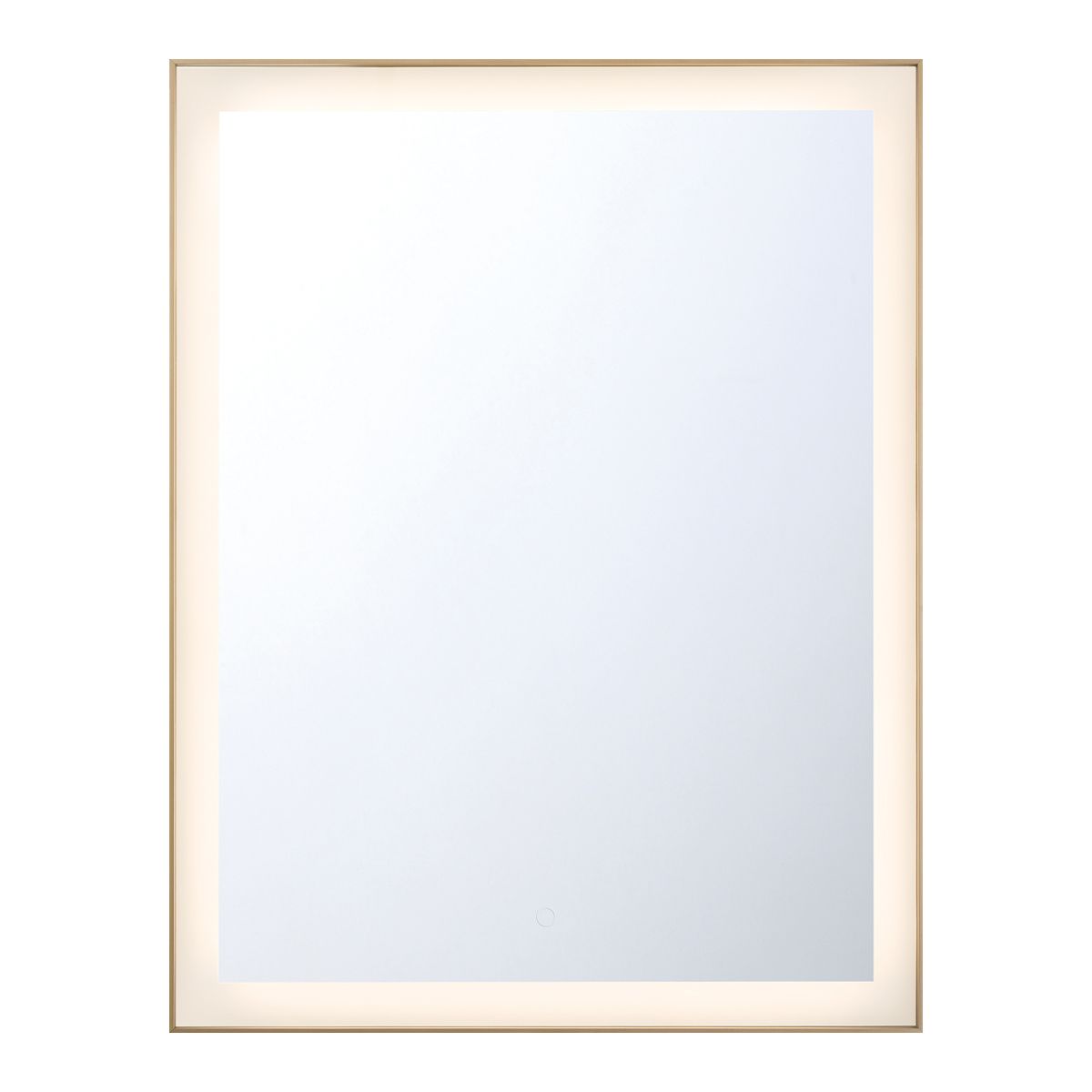 Lenora 36 in. LED Wall Mirror Selectable CCT Gold finish - Bees Lighting