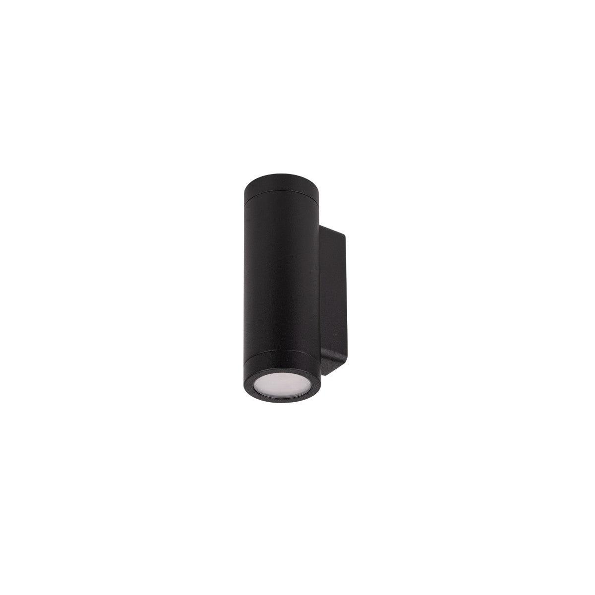 5 in. Colorscaping Cylinder Outdoor Wall Light, Up and Down, RGBW 15V, Black - Bees Lighting