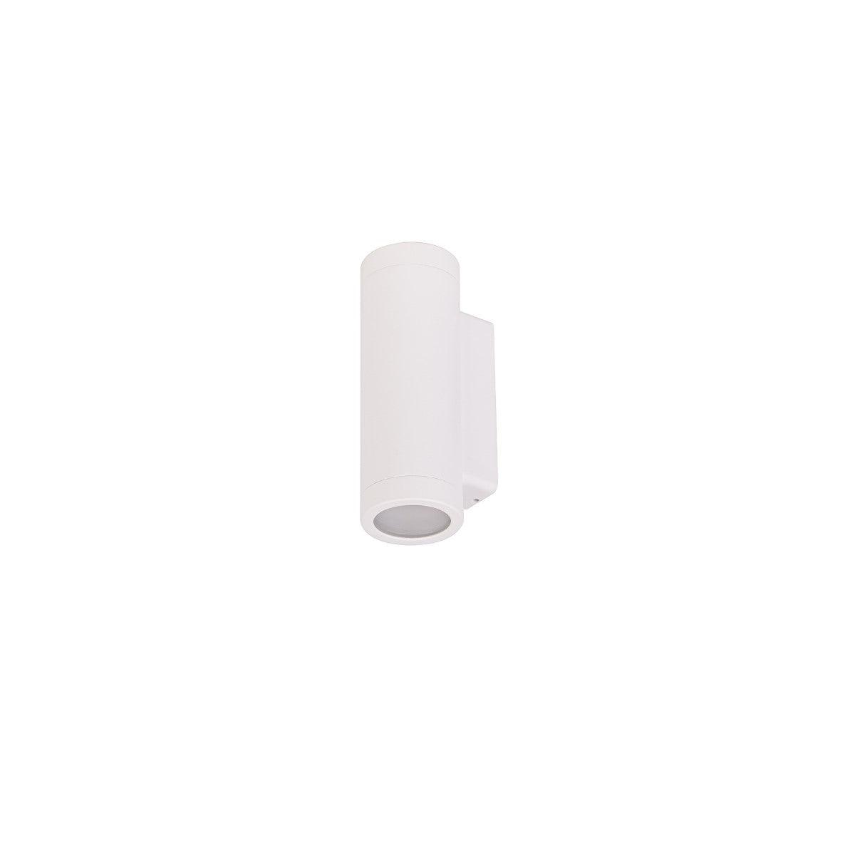 5 in. Colorscaping Cylinder Outdoor Wall Light, Up and Down, RGBW 15V, White - Bees Lighting