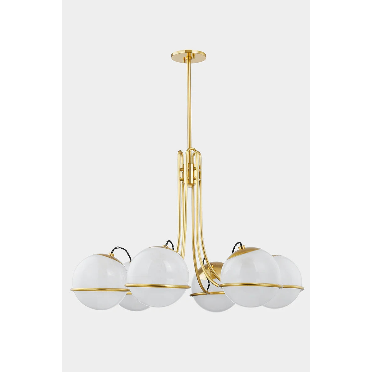 Hingham 40" 6 Lights Chandelier Aged Brass Finish