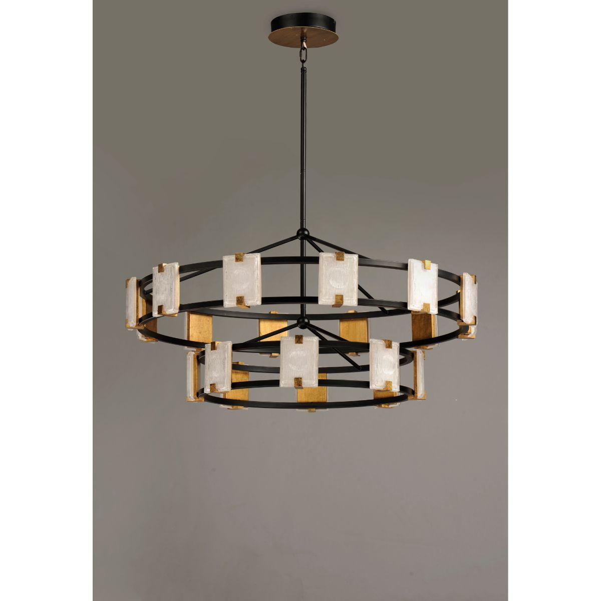 Radiant 42 in. 20 Lights LED Chandelier Black Finish - Bees Lighting