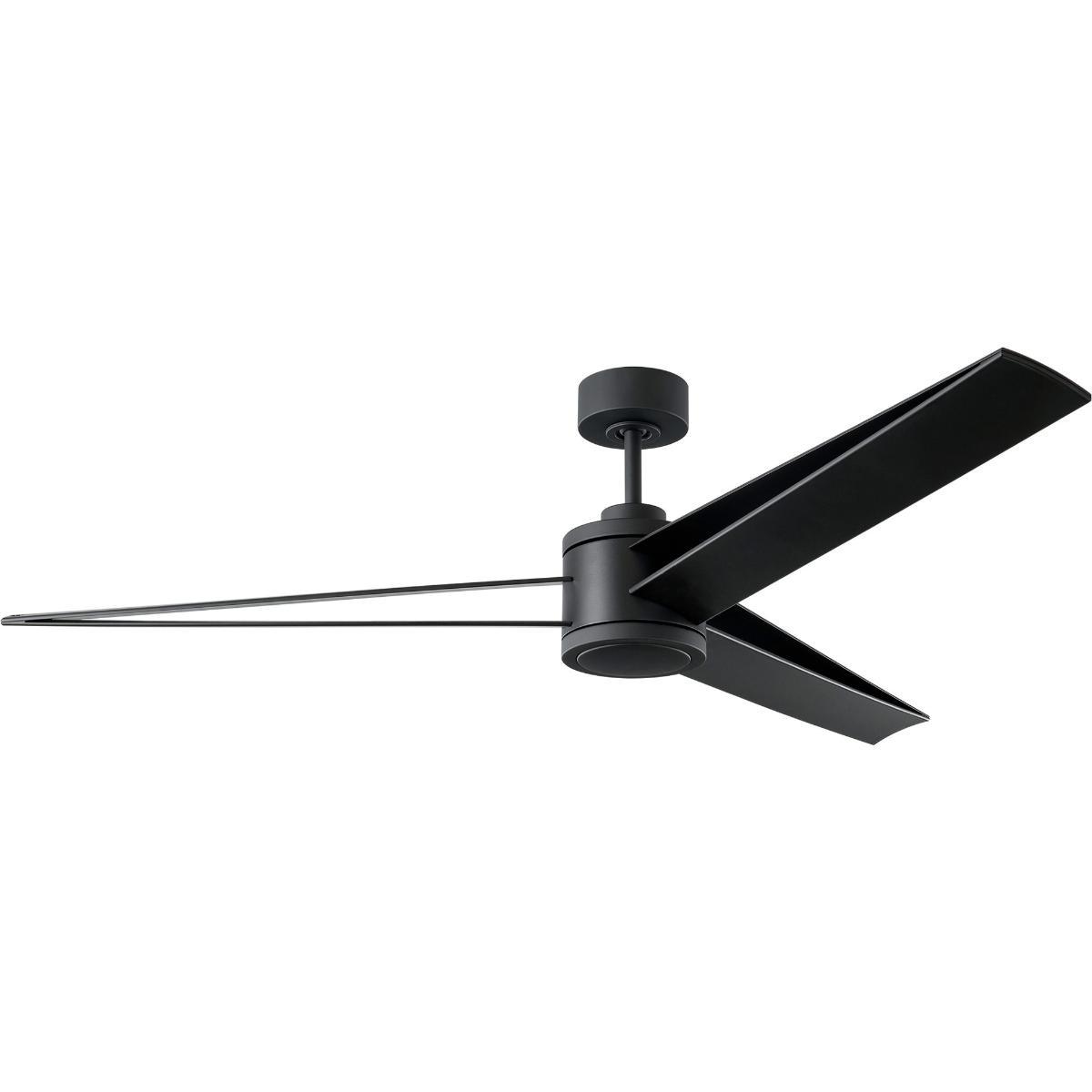 Armstrong 60 Inch Midnight Black LED Damp Rated Ceiling Fan with Remote - Bees Lighting