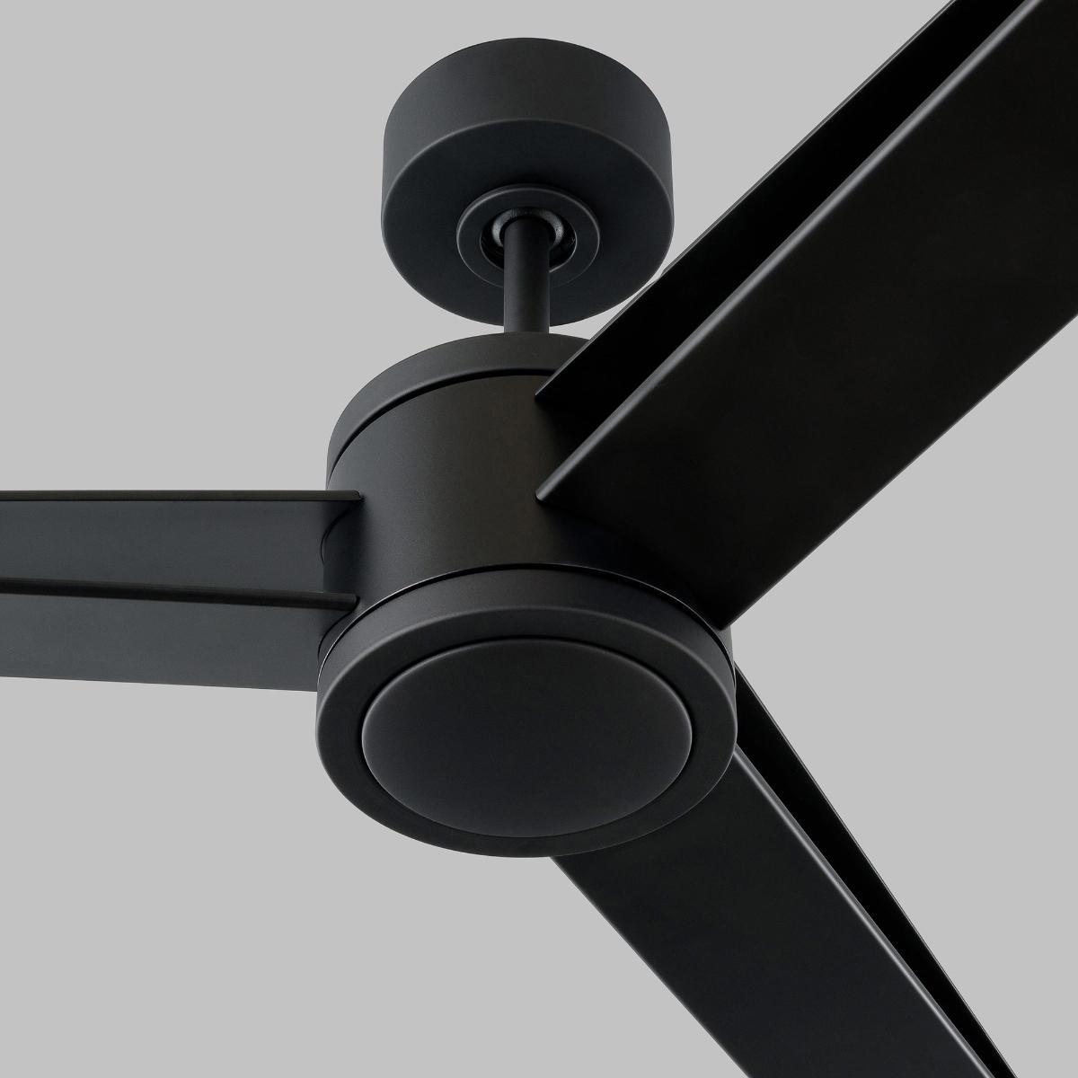 Armstrong 60 Inch Midnight Black LED Damp Rated Ceiling Fan with Remote - Bees Lighting