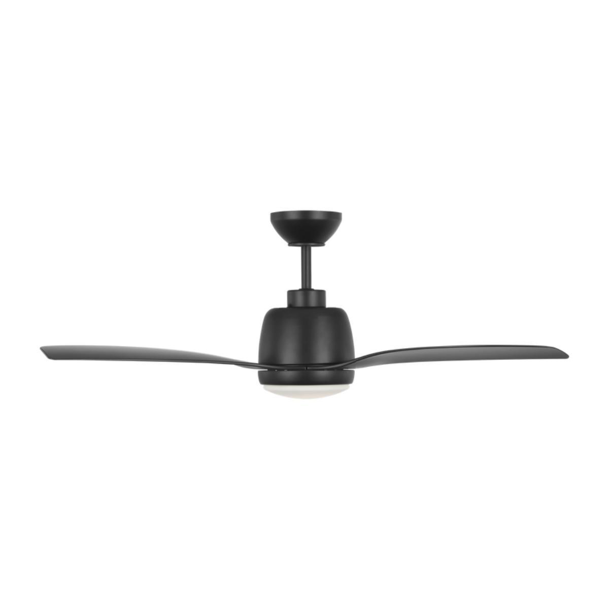 Avila Coastal 44 Inch Midnight Black Outdoor Ceiling Fan with Light and Remote - Bees Lighting