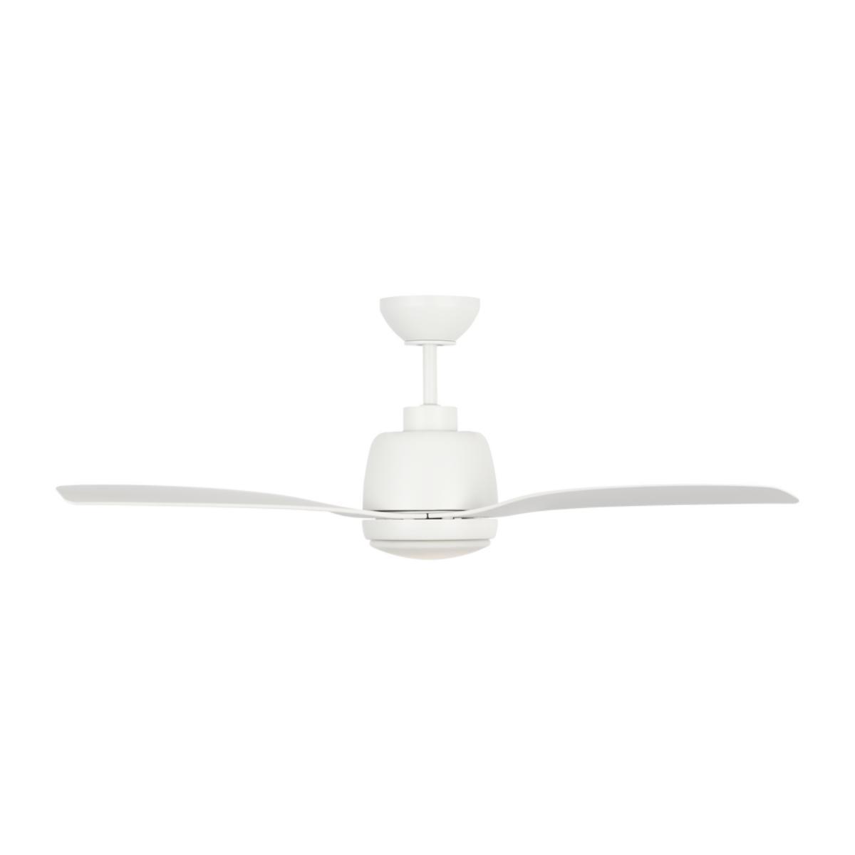 Avila Coastal 44 Inch Matte White Outdoor Ceiling Fan with Light and Remote - Bees Lighting