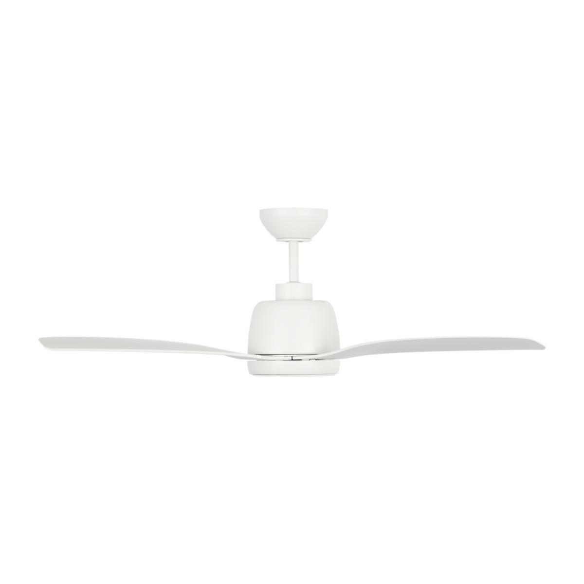 Avila Coastal 44 Inch Matte White Outdoor Ceiling Fan with Light and Remote - Bees Lighting