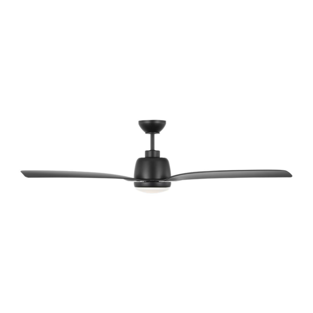 Avila Coastal 60 Inch Midnight Black Outdoor Ceiling Fan with Light and Remote - Bees Lighting