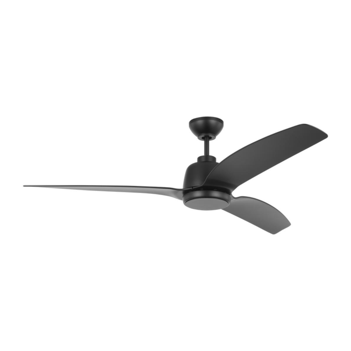 Avila Coastal 60 Inch Midnight Black Outdoor Ceiling Fan with Light and Remote - Bees Lighting