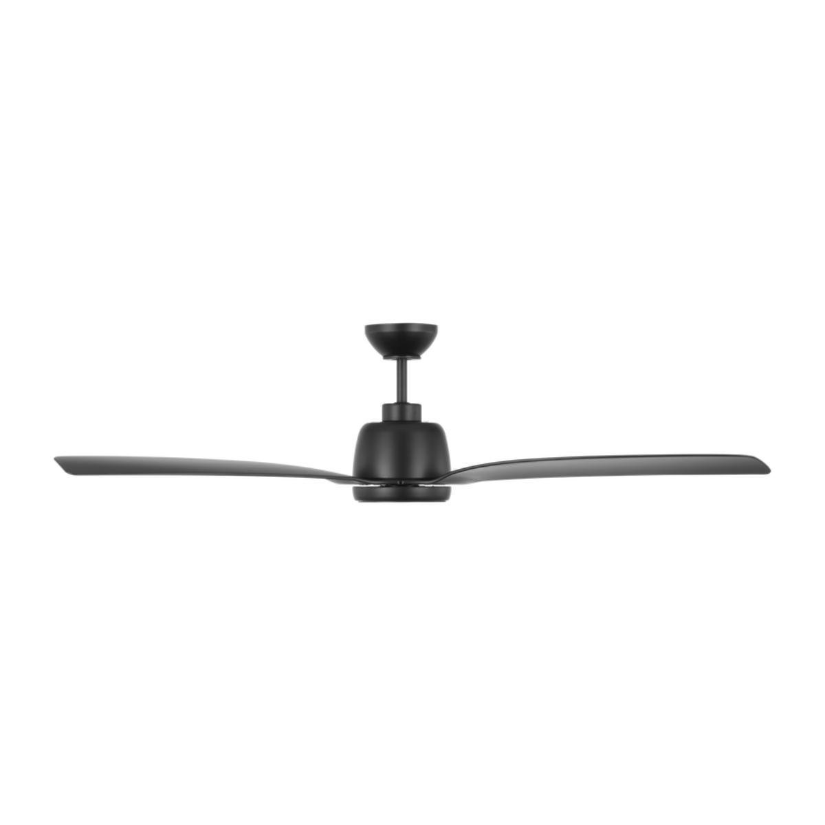 Avila Coastal 60 Inch Midnight Black Outdoor Ceiling Fan with Light and Remote - Bees Lighting