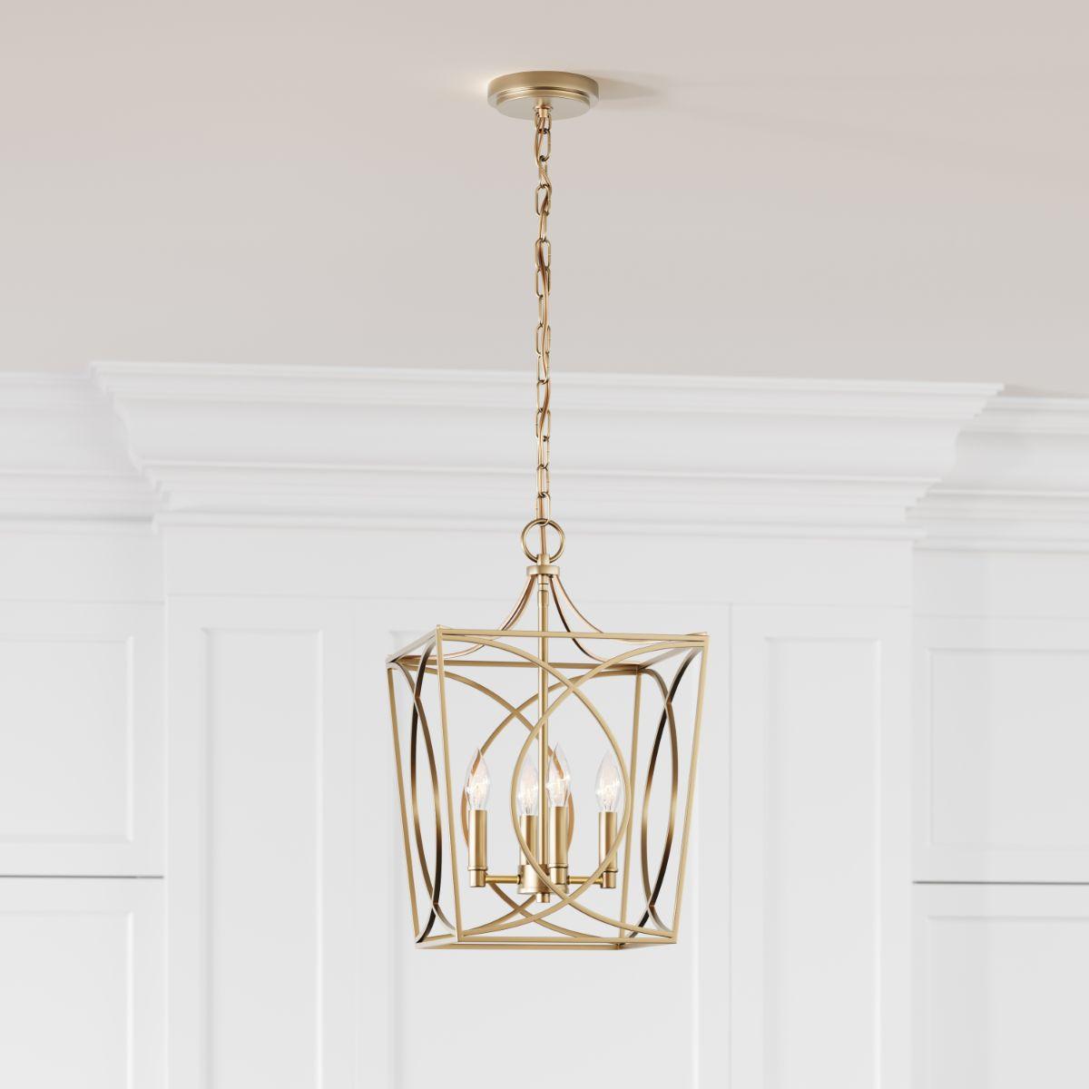 Tracy 12 in. 4 Lights Pendant Light Gold Finish - Bees Lighting