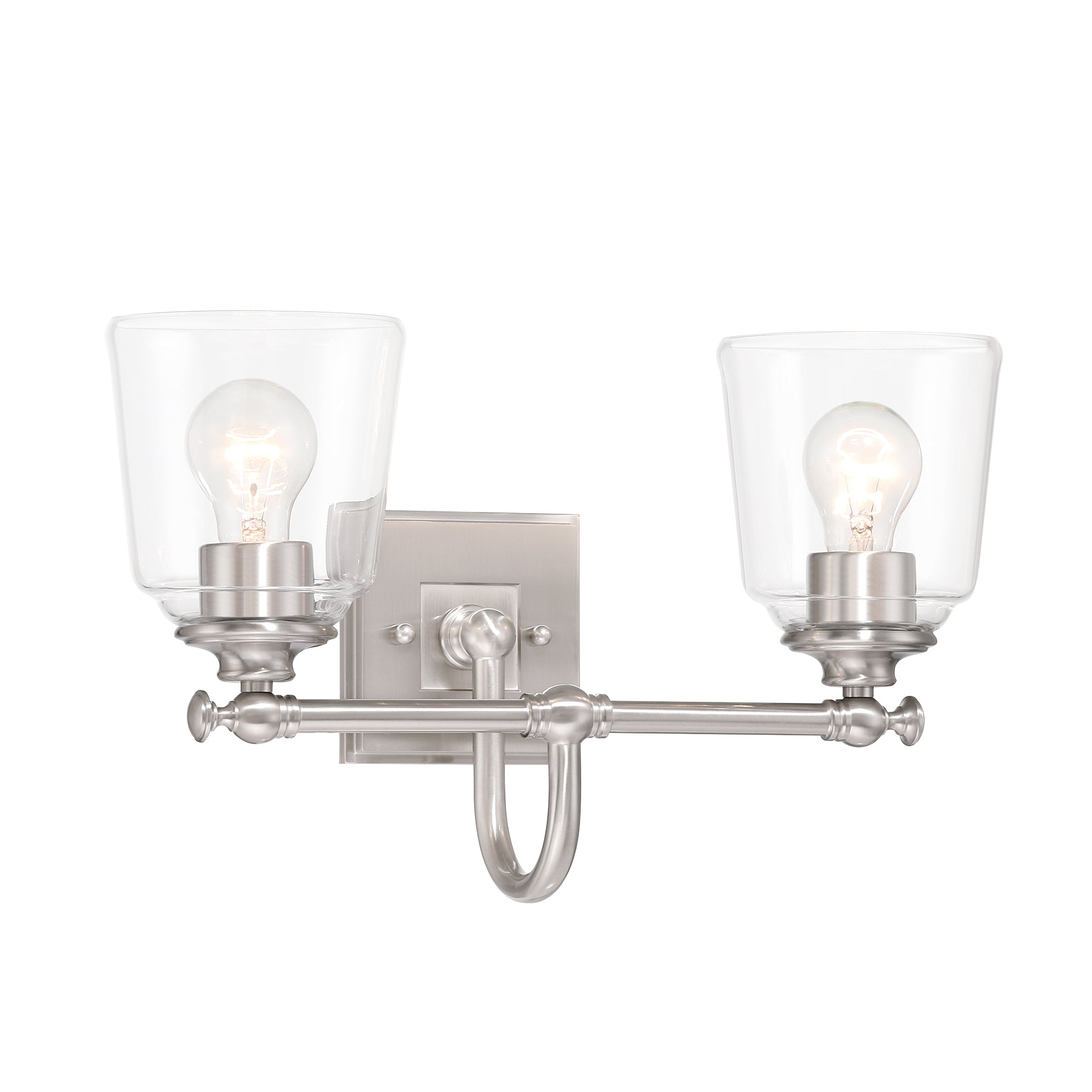 Antonia 17" 2 Lights Vanity Light Brushed Nickel Finish