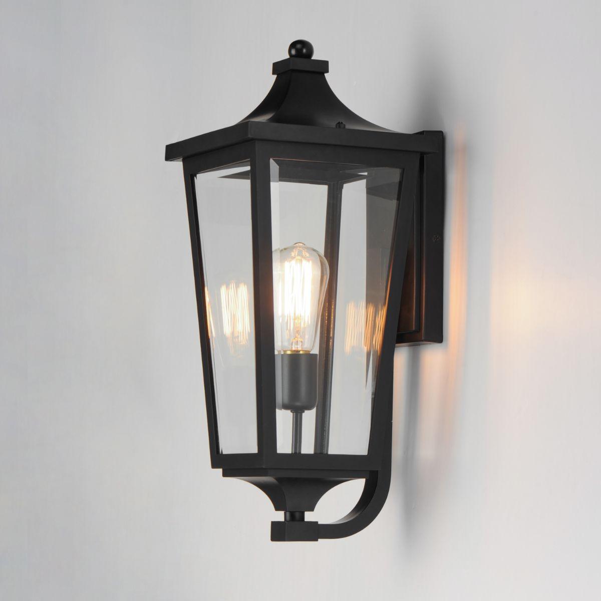 SUTTON PLACE VX 19 in. Outdoor Wall Light Black Finish - Bees Lighting