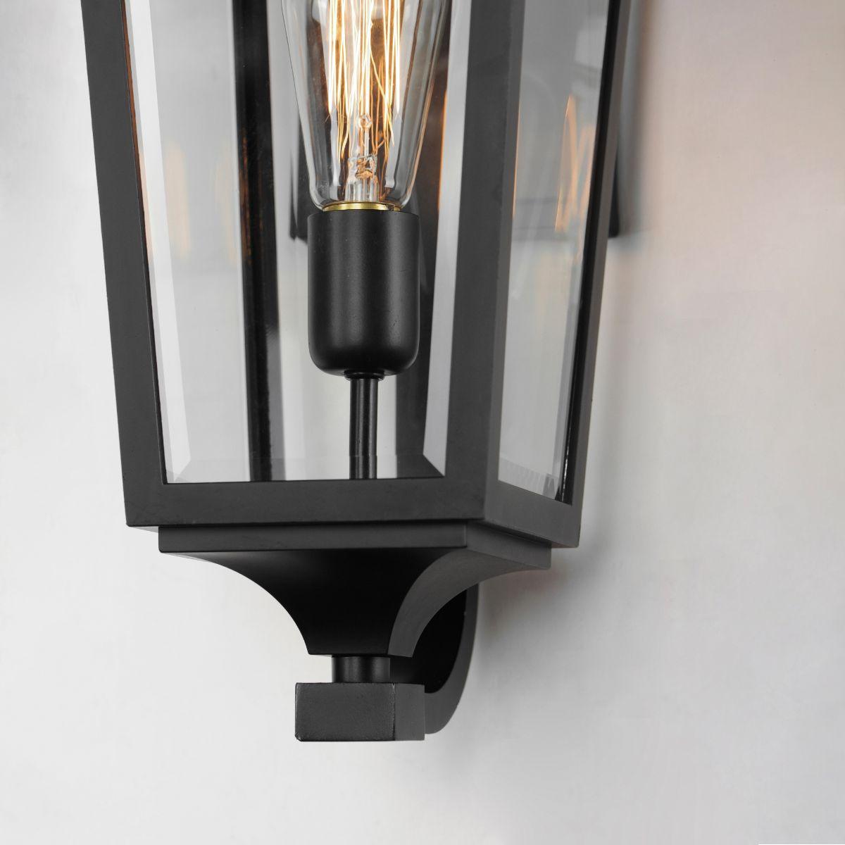 SUTTON PLACE VX 19 in. Outdoor Wall Light Black Finish - Bees Lighting