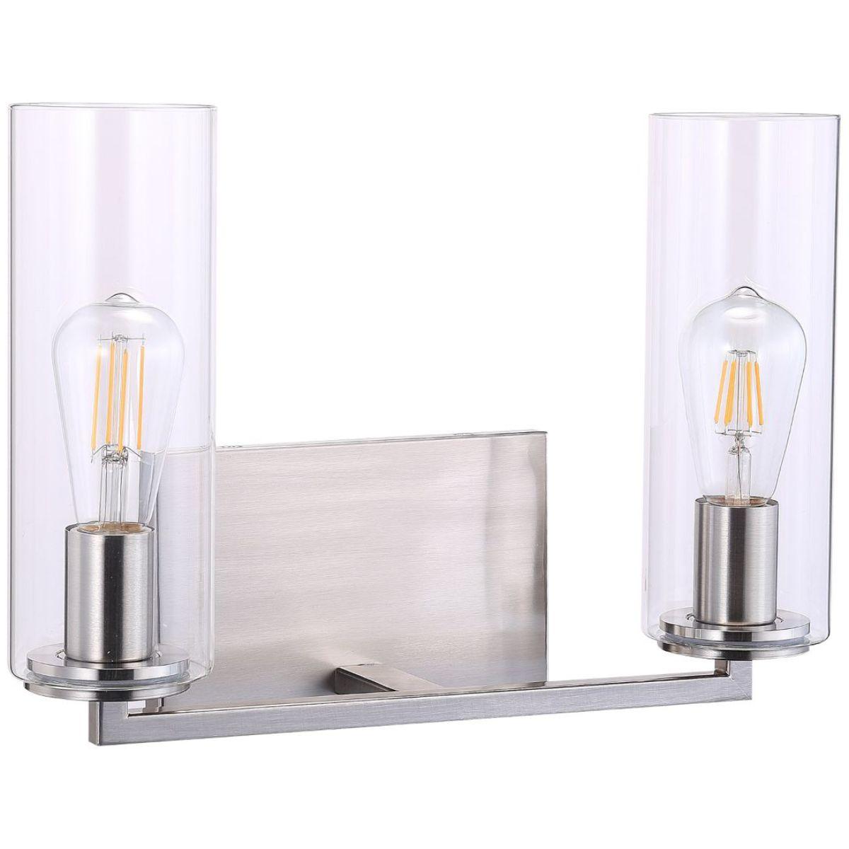 Acacia 14 In. 2 Lights Vanity Light Brushed Nickel Finish - Bees Lighting