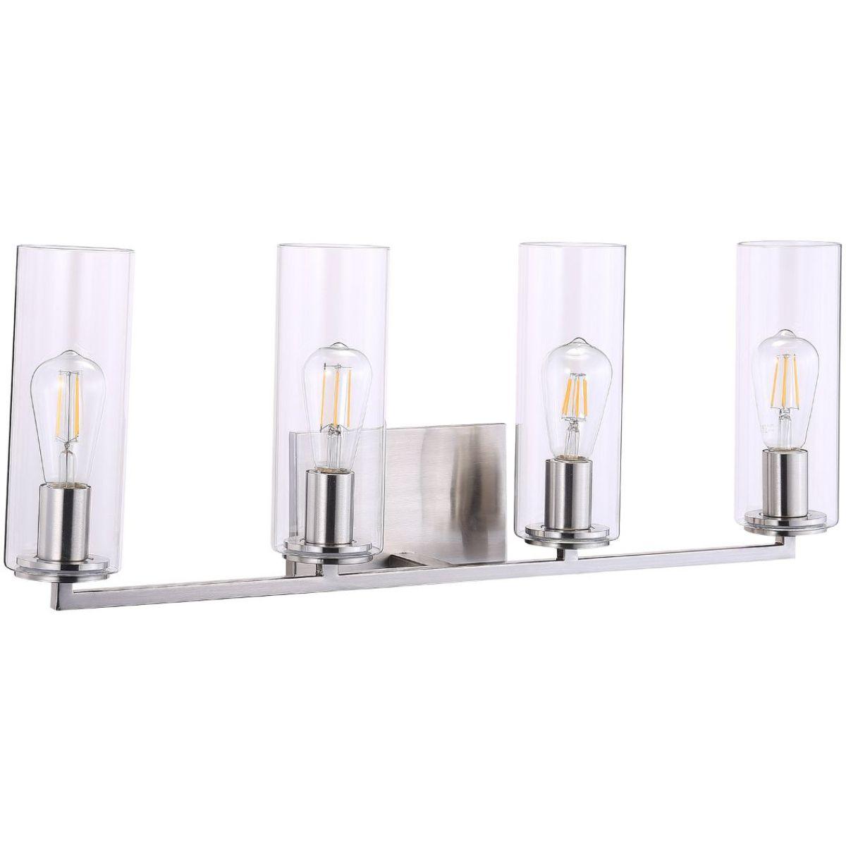 Acacia 34 In. 4 Lights Vanity Light Brushed Nickel Finish - Bees Lighting