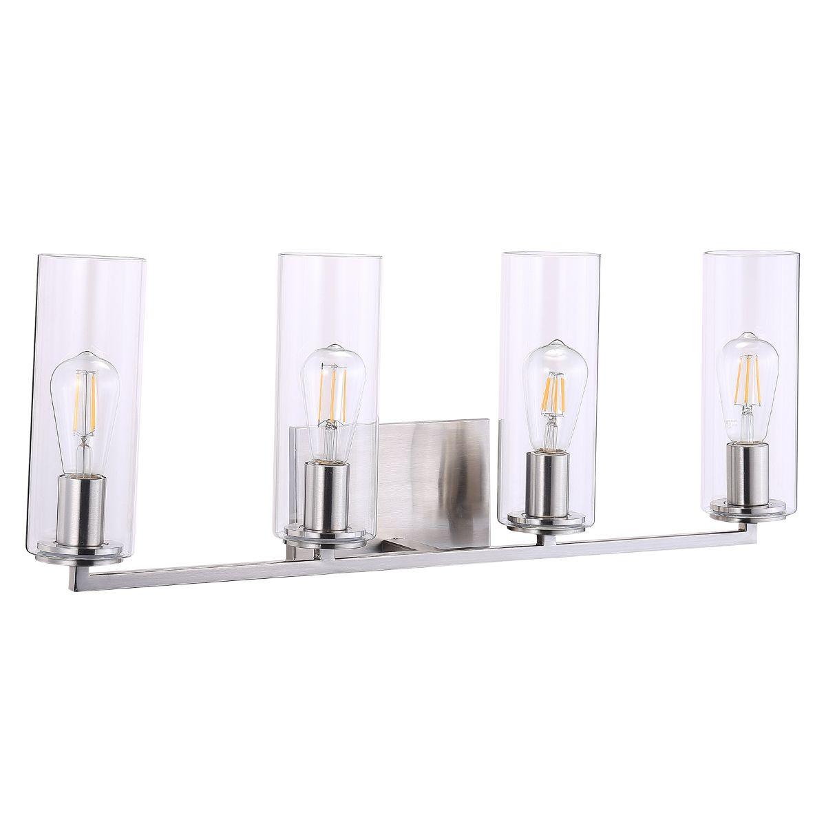 Acacia 34 In. 4 Lights Vanity Light Brushed Nickel Finish - Bees Lighting